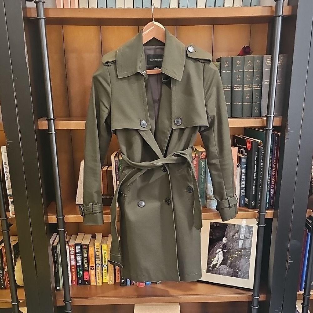Club Monaco Forest Green Trench Coat